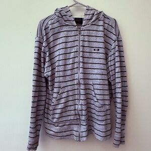 Oakley Men's Black and Gray Zip-Up Sweater